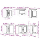 vidaXL 11 darabos konyhaszekrény készlet régi fából készült műfa