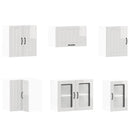 vidaXL 11 részes konyhai szekrény szett Lucca fényes fehér műfa