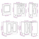 vidaXL 11 részes konyhai szekrény szett Lucca fényes fehér műfa