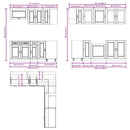 vidaXL 11 részes konyhai szekrény szett Porto betonszürke műszaki fa