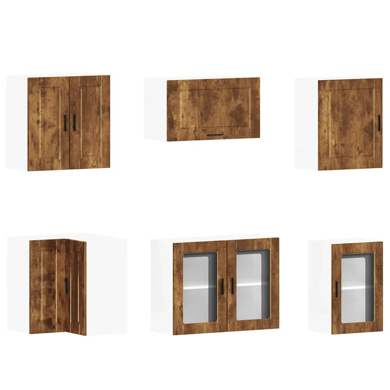 vidaXL 11 részes konyhaszekrény szett Porto füstölt tölgy műszaki fa