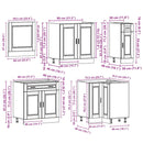 vidaXL 11 részes konyhaszekrény szett Porto füstölt tölgy műszaki fa