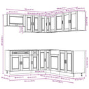 vidaXL 11 részes konyhaszekrény szett Porto kézműves tölgy mérnöki fa