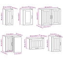 vidaXL 11 részes konyhai szekrény szett Lucca fényes fehér műfa