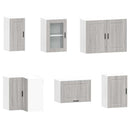 vidaXL 11 darabos konyhaszekrény szett Porto szürke sonoma műfa