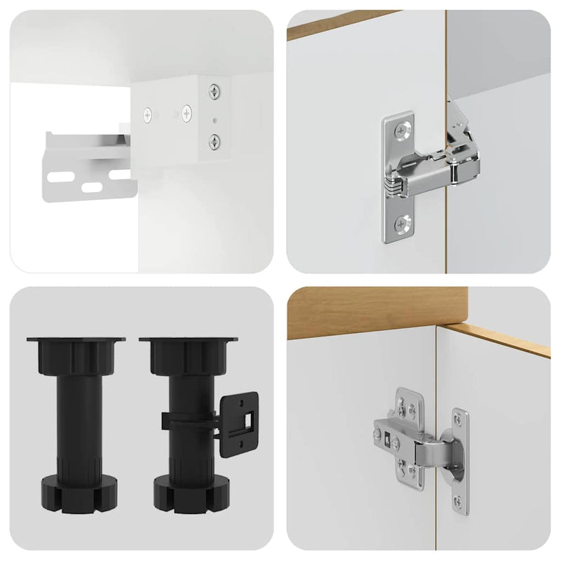 vidaXL 11 részes konyhaszekrény szett Porto kézműves tölgy mérnöki fa