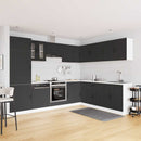 vidaXL 14 darabos konyhaszekrény szett "Kalmar" Fekete színű műfa