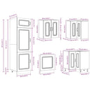 vidaXL 14 darabos konyhaszekrény szett "Kalmar" Fekete színű műfa