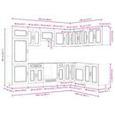 vidaXL 14 darabos konyhaszekrény szett "Kalmar" Fekete színű műfa