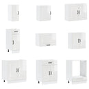 vidaXL 14 részes konyhai szekrény szett "Kalmar" fényes fehér műfa