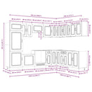 vidaXL 14 részes konyhai szekrény szett "Kalmar" fényes fehér műfa