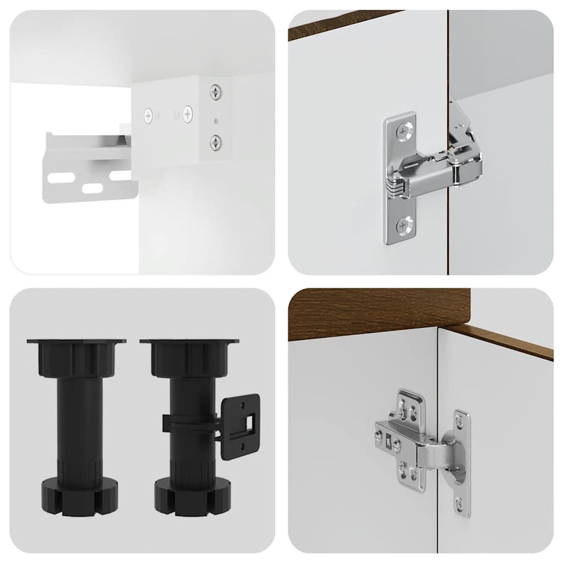 vidaXL 14 darabos konyhaszekrény szett "Kalmar" Barna tölgy műfa