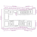 vidaXL 14 darabos konyhaszekrény készlet Régi fából készült műfa