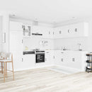 vidaXL 14 részes konyhai szekrény szett Lucca fényes fehér műfa