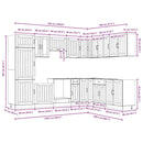 vidaXL 14 részes konyhaszekrény szett Lucca sonoma tölgy műszaki fa