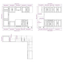 vidaXL 14 darabos konyhaszekrény szett Porto fekete színű műfa