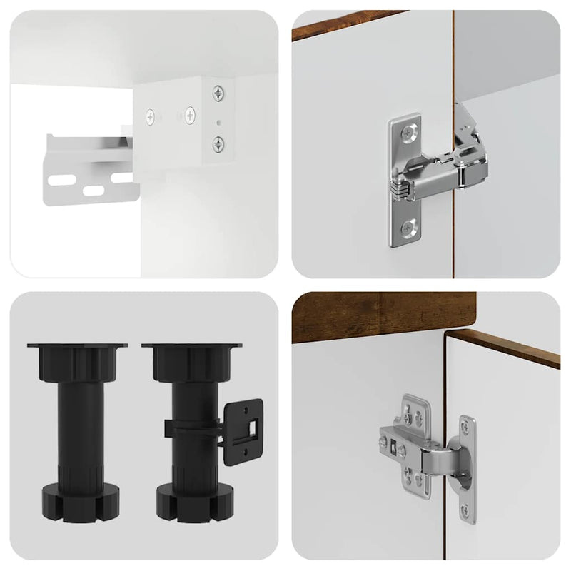 vidaXL 14 részes konyhaszekrény szett Porto füstölt tölgy műszaki fa