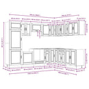 vidaXL 14 részes konyhaszekrény szett Porto kézműves tölgy mérnöki fa