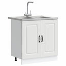 vidaXL Konyhaszekrény tárolóval Kalmar Fehér 80 x 46 x 81,5 cm Faanyag