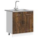 vidaXL Konyhaszekrény Kalmar 2 pcs Barna 80 x 46 x 81.5 cm Faanyag