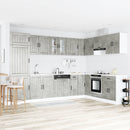 vidaXL Mosogatószekrény tárolóval Lucca 2 pcs Beton Szürke Faanyag