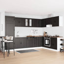 vidaXL Mosogatószekrény ajtóval Porto Fekete 80 x 46 x 81,5 cm Faanyag