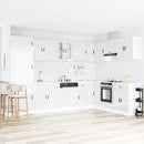 vidaXL Mosogatószekrény ajtóval Porto Fehér 80 x 46 x 81,5 cm Faanyag