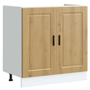 vidaXL Mosogatószekrény Porto 2 db Barna 80 x 46 x 81,5 cm Faanyag