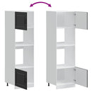 vidaXL Kalmar 2 db fekete színű szerelt fa sütőszekrények