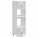 vidaXL Kalmar 2 db fényes fehér színű szerelt fa sütőszekrények