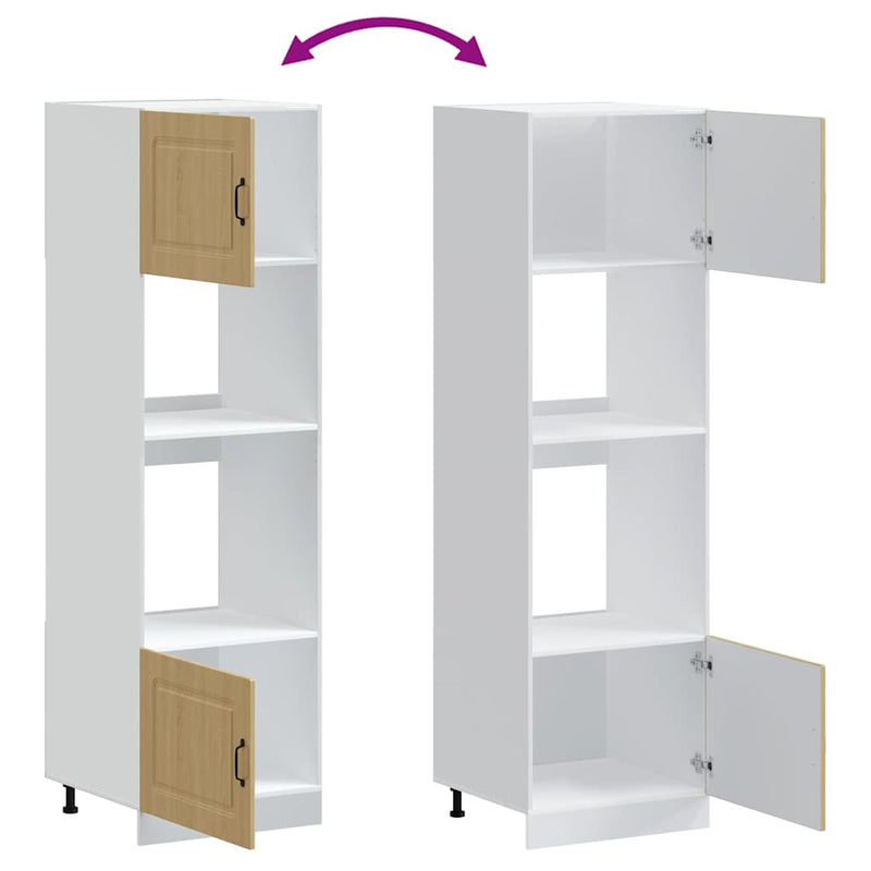 vidaXL Kalmar 2 db sonoma tölgy színű szerelt fa sütőszekrények