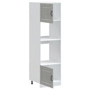 vidaXL Kalmar 2 db betonszürke szerelt fa sütőszekrények