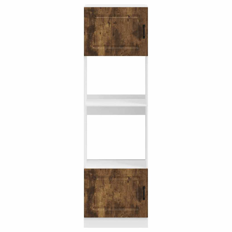 vidaXL Kalmar 2 db füstölt tölgy színű szerelt fa sütőszekrények