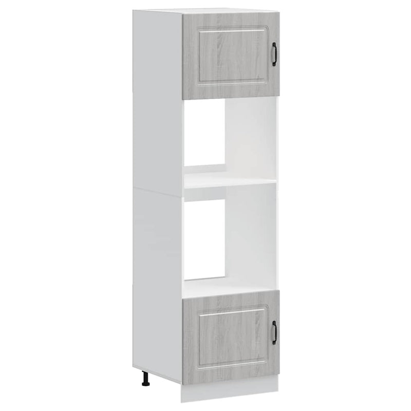 vidaXL Kalmar 2 db szürke sonoma színű szerelt fa sütőszekrények