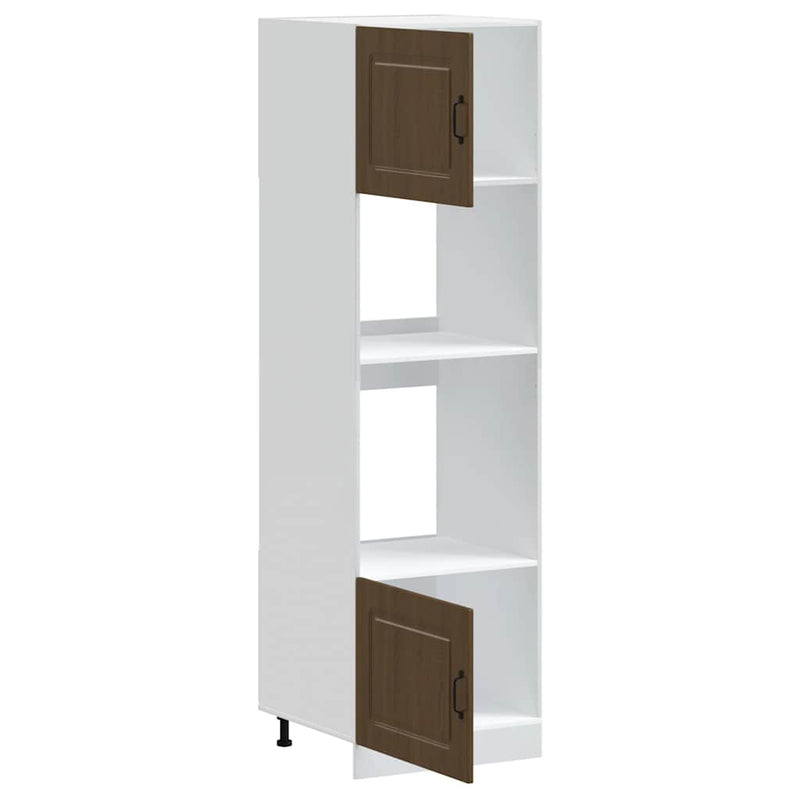 vidaXL Kalmar 2 db barna tölgy színű szerelt fa sütőszekrények