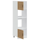 vidaXL Kalmar 2 db kézműves tölgy színű szerelt fa sütőszekrények