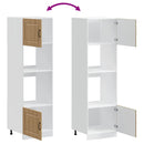 vidaXL Kalmar 2 db kézműves tölgy színű szerelt fa sütőszekrények