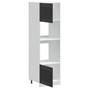 vidaXL Lucca 2 db fekete színű szerelt fa sütőszekrények