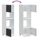 vidaXL Lucca 2 db fekete színű szerelt fa sütőszekrények