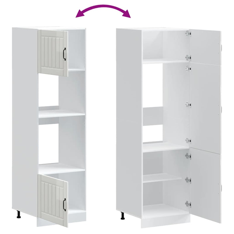 vidaXL Lucca 2 db magasfényű fehér szerelt fa sütőszekrények