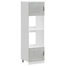 vidaXL Lucca 2 db betonszürke szerelt fa sütőszekrények