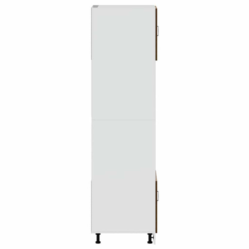 vidaXL Lucca 2 db barna tölgy színű szerelt fa sütőszekrények