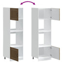 vidaXL Lucca 2 db barna tölgy színű szerelt fa sütőszekrények