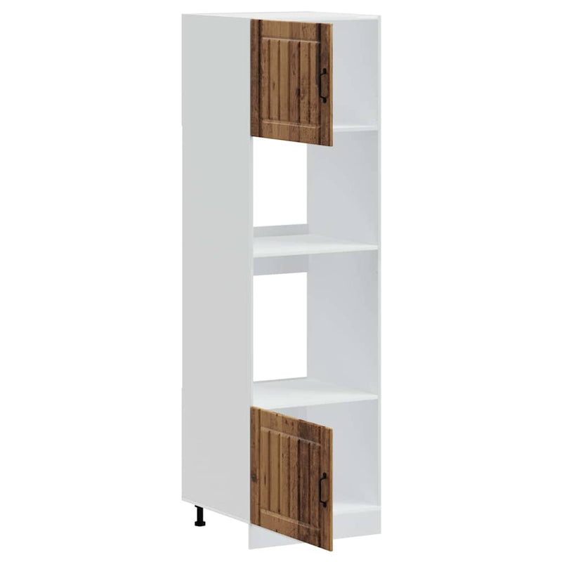 vidaXL Lucca 2 db antik fa színű szerelt fa sütőszekrények