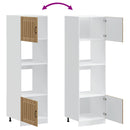 vidaXL Lucca 2 db kézműves tölgy színű szerelt fa sütőszekrények