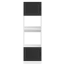 vidaXL sütőszekrények 2 db Porto fekete színű műfa
