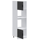 vidaXL sütőszekrények 2 db Porto fekete színű műfa