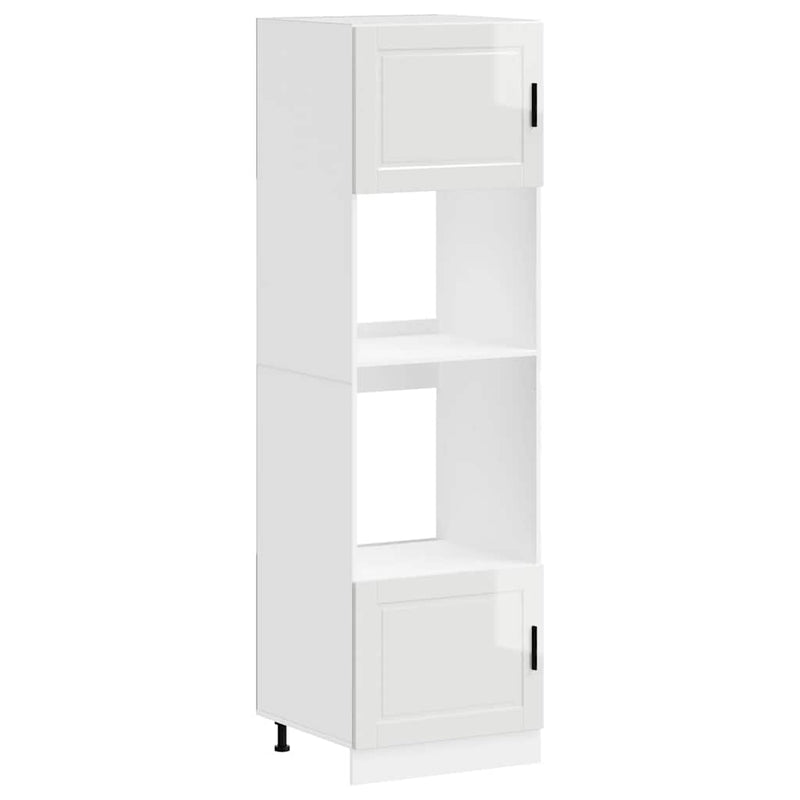 vidaXL sütőszekrények 2 db Porto Gloss fehér színű műfa