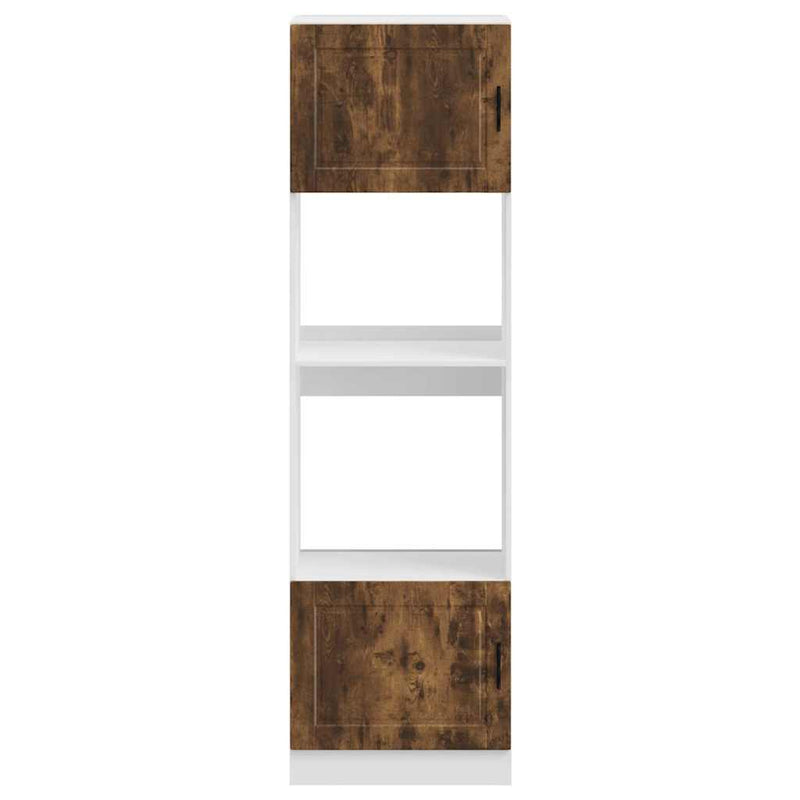 vidaXL Lucca 2 db füstölt tölgy színű szerelt fa sütőszekrények