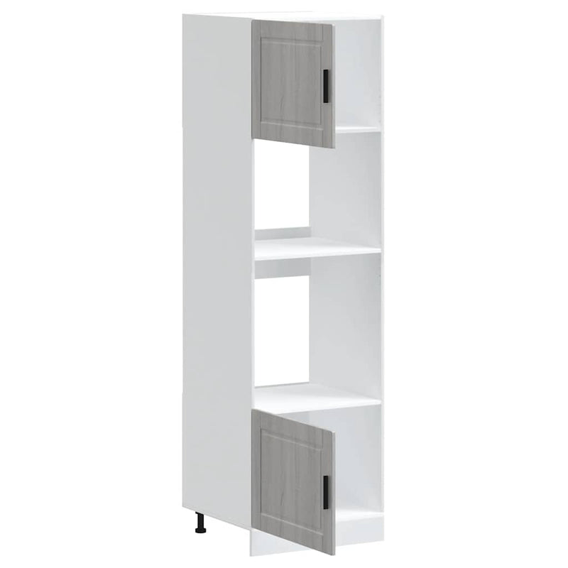 vidaXL Lucca 2 db szürke sonoma színű szerelt fa sütőszekrények